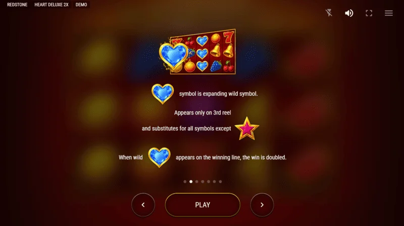 Heart Deluxe 2x - set of symbols: 7, bell, fruits